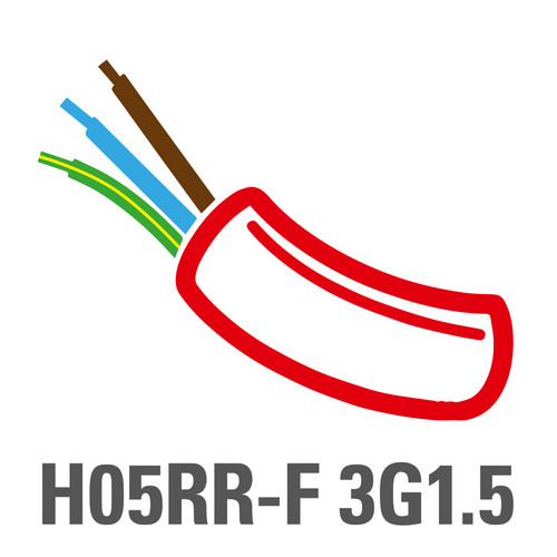 Kablo tipi H05RR-F 3G1,5