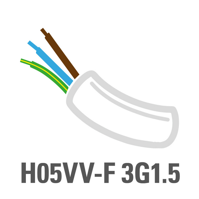 Kablo tipi H05VV-F 3G1.5