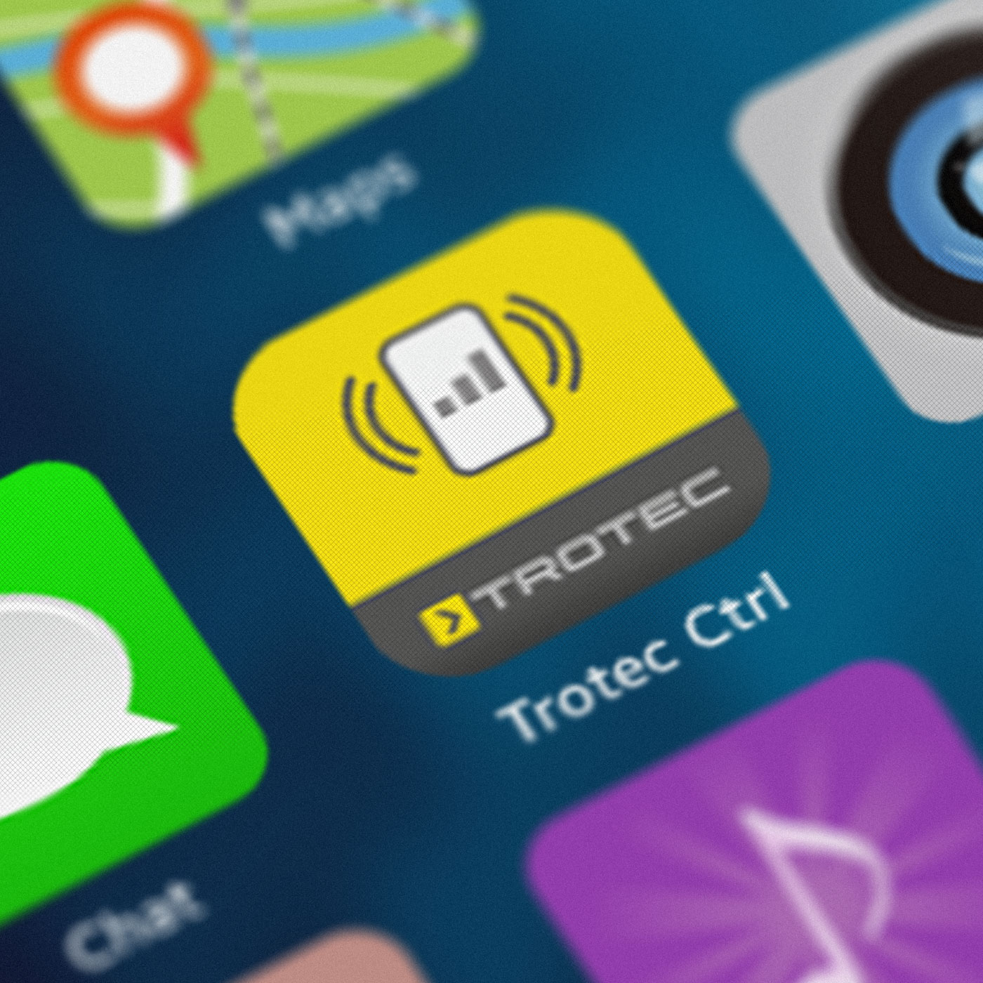 Trotec-Control uygulaması, Android ve iOS için ücretsiz olarak temin edilebilir