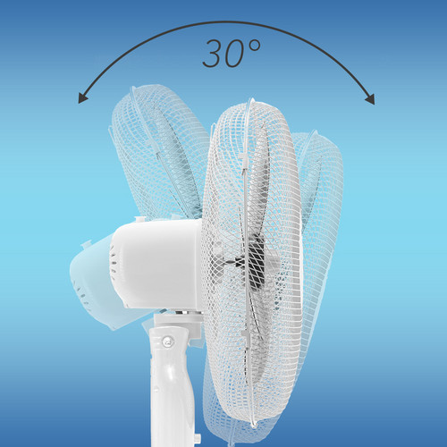 Vantilatör kafasının 30°'ye kadar ayarlanabilir eğim açısı